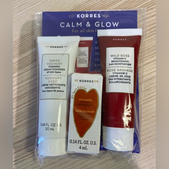 KORRES Limited Edition Wild Rose and Greek Yoghurt Trial Size Sample Set (NWT) - Picture 2 of 16